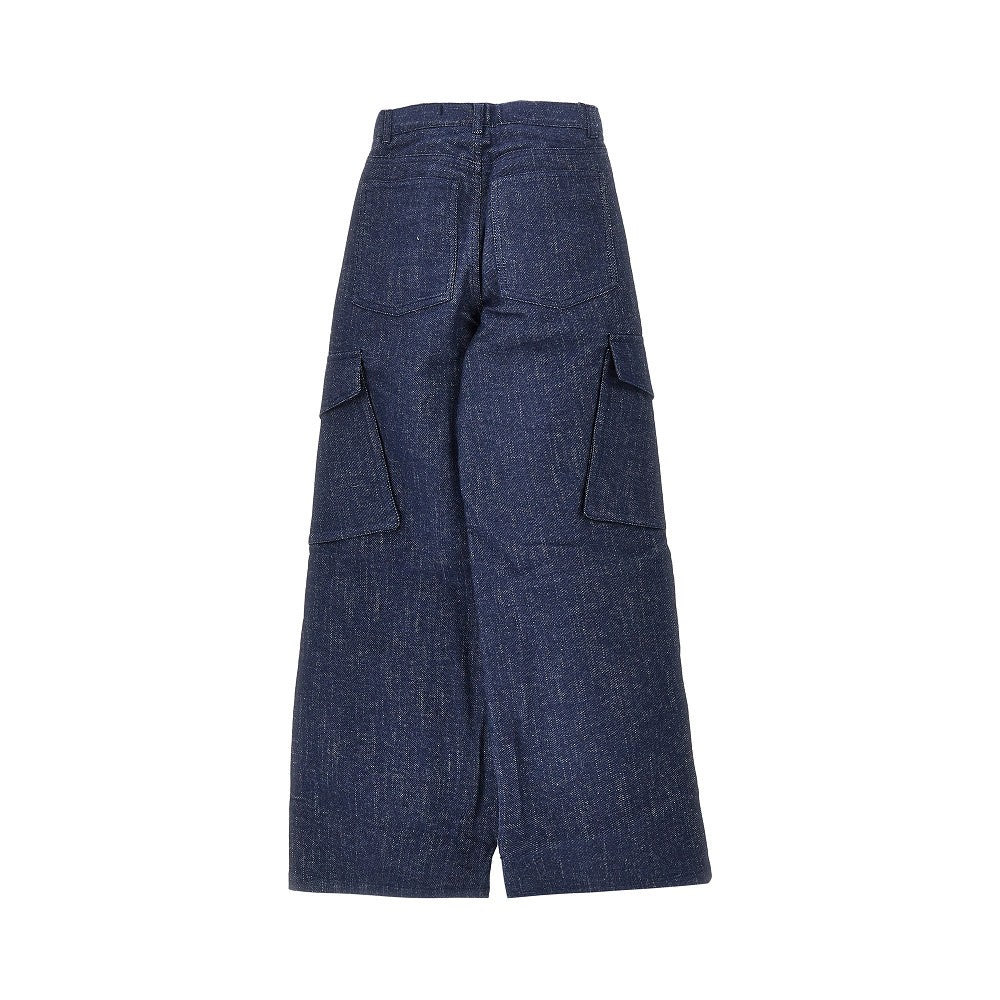 Pantalone cargo in denim di misto cotone