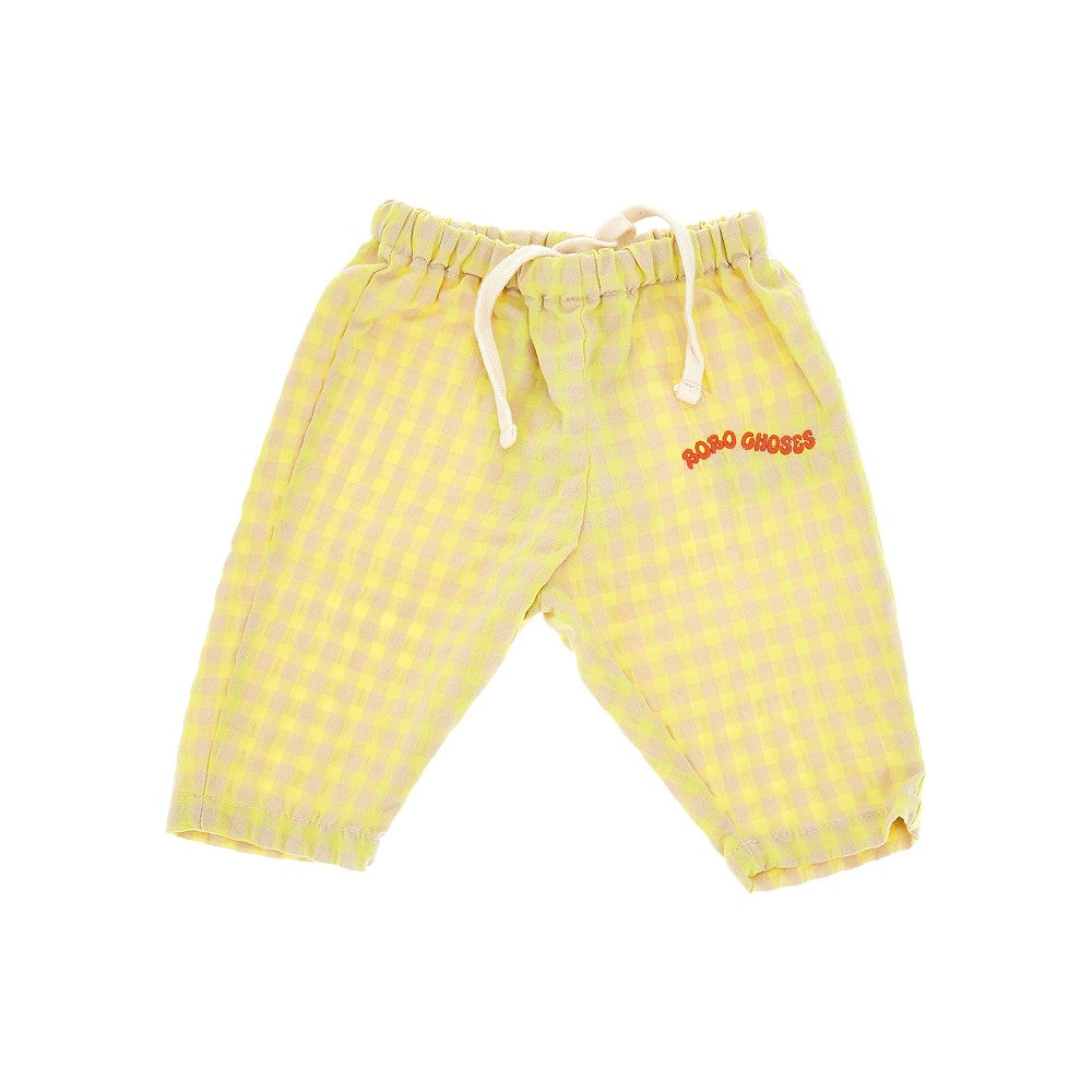Pantalone in seersucker a quadretti