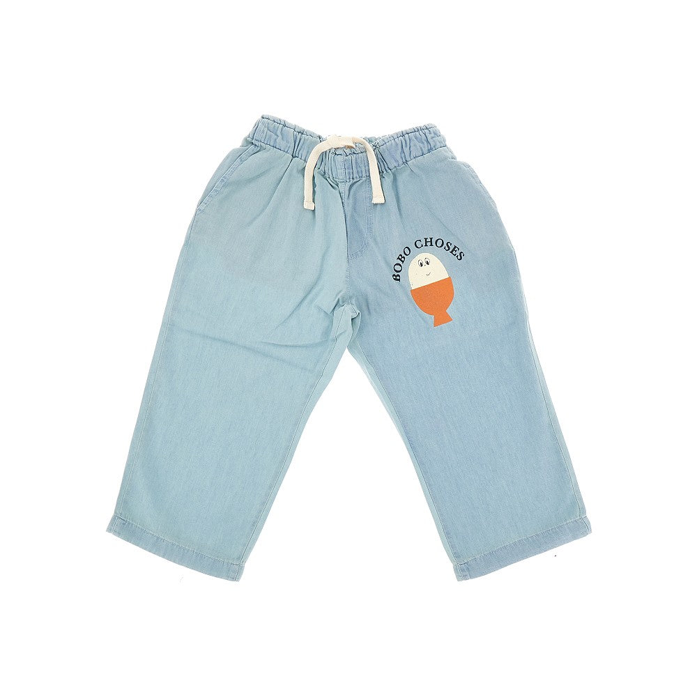 'Morning Egg' light denim pants