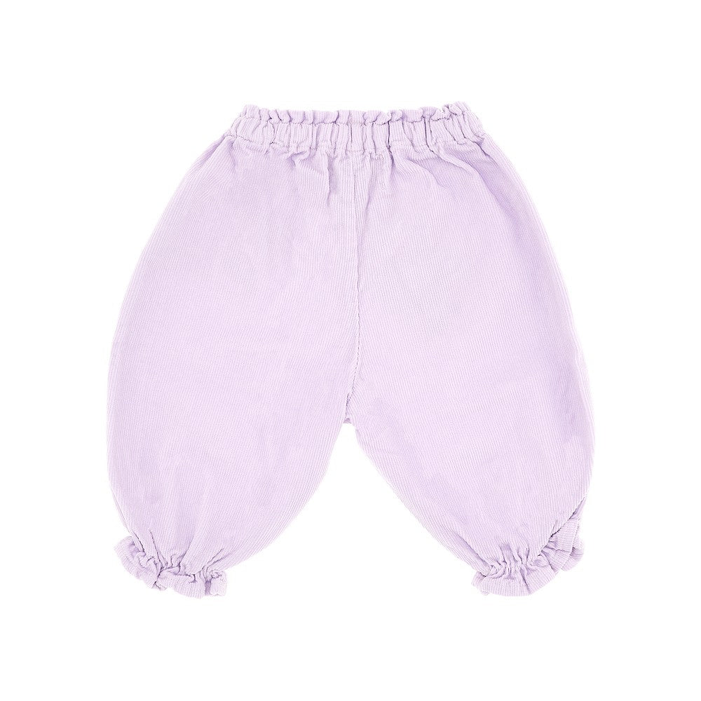 Pantalone in velluto a costine 'Pansy Flower'