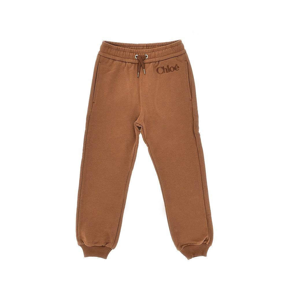 Sweatpants with flocked logo