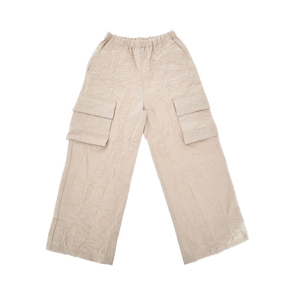 Creased effect cargo pants