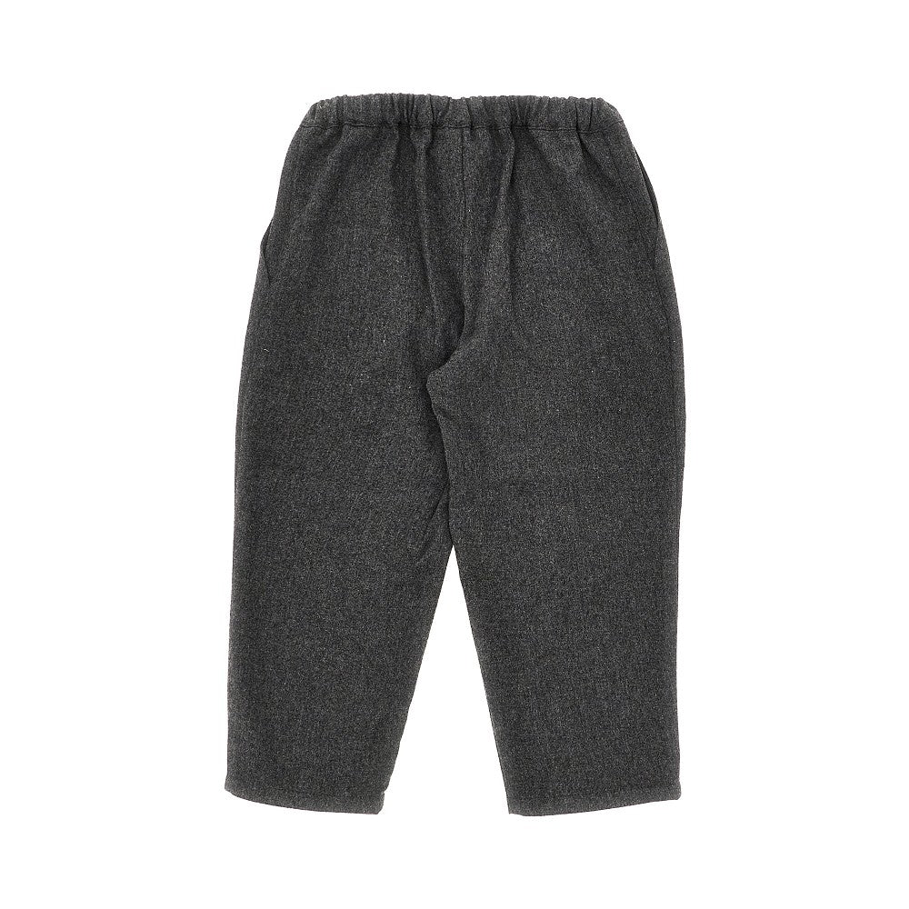 Mélange wool-blend pants