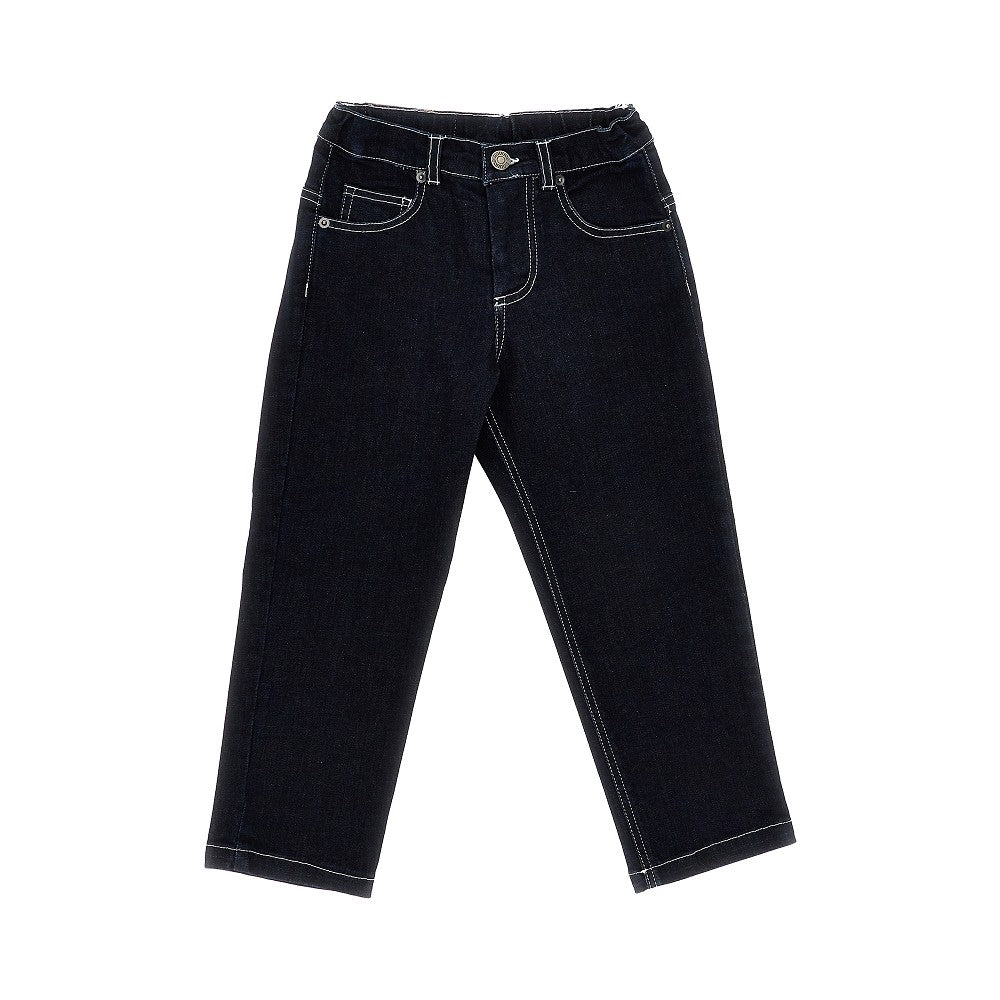 Jeans in denim con impunture