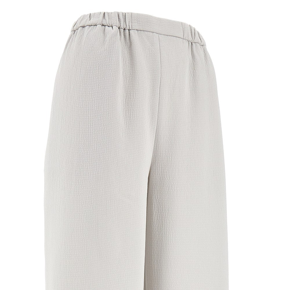 Pantalone ampio in tecno seersucker