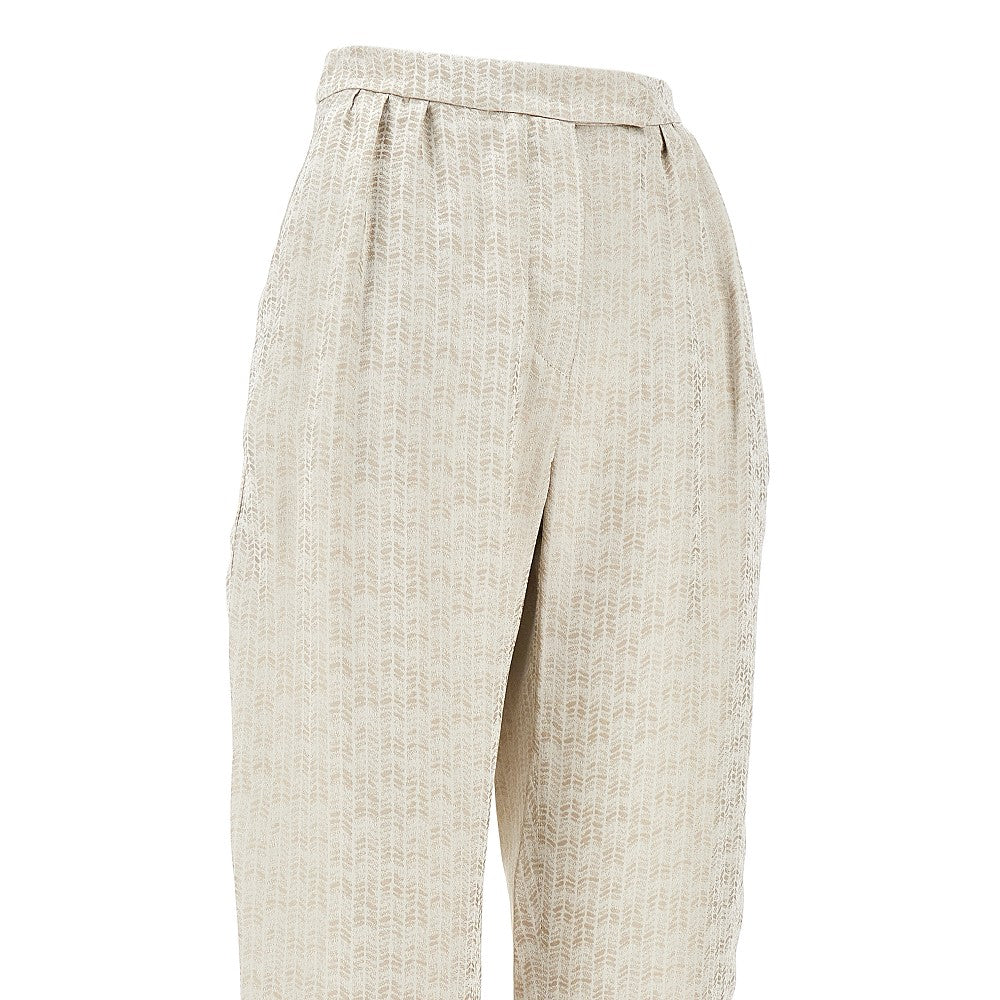 Pantalone affusolato in viscosa jacquard