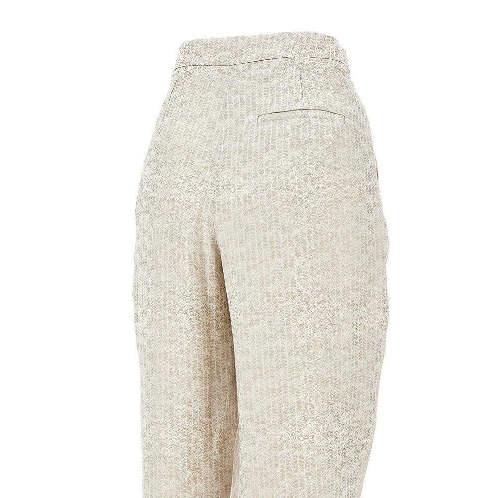 Pantalone affusolato in viscosa jacquard