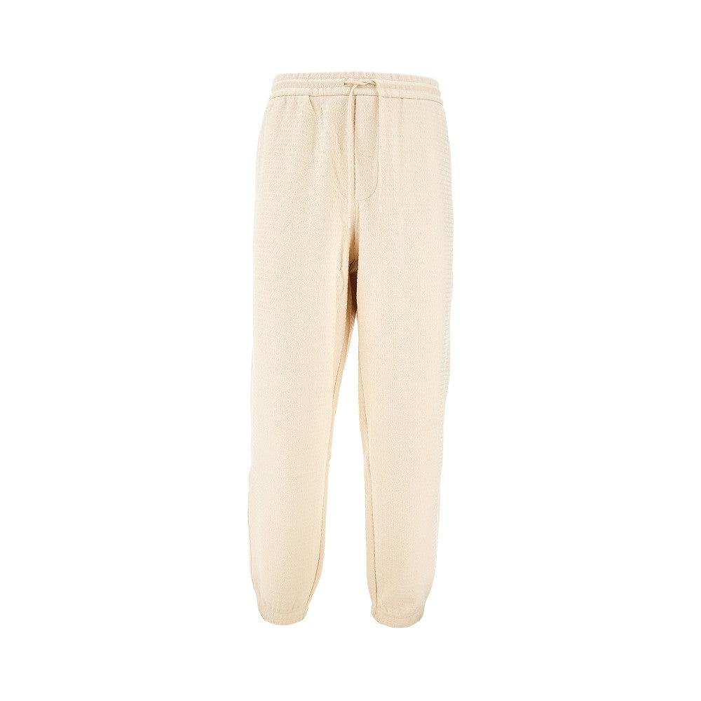 All-over lettering jacquard jersey sweatpants