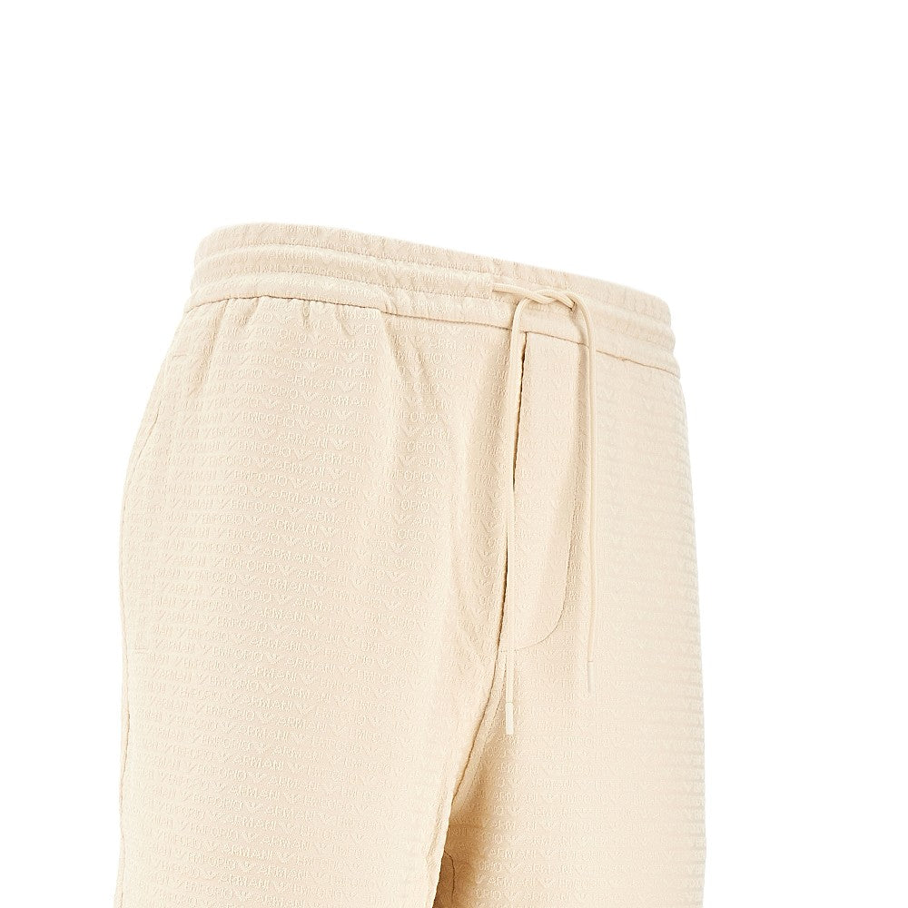 All-over lettering jacquard jersey sweatpants