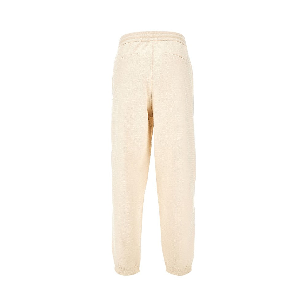 All-over lettering jacquard jersey sweatpants