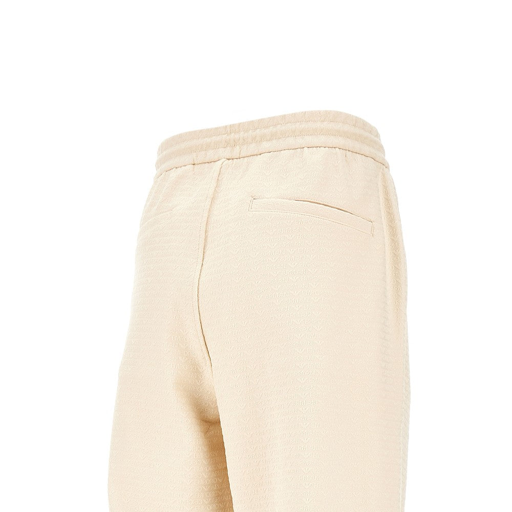 All-over lettering jacquard jersey sweatpants