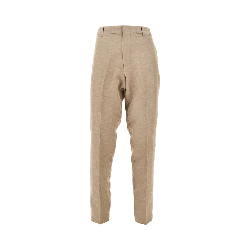 Pantalone chino in misto lino