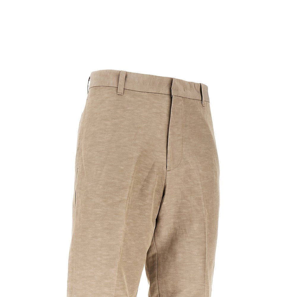 Pantalone chino in misto lino