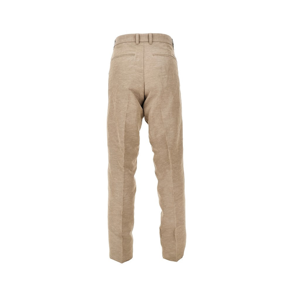 Pantalone chino in misto lino