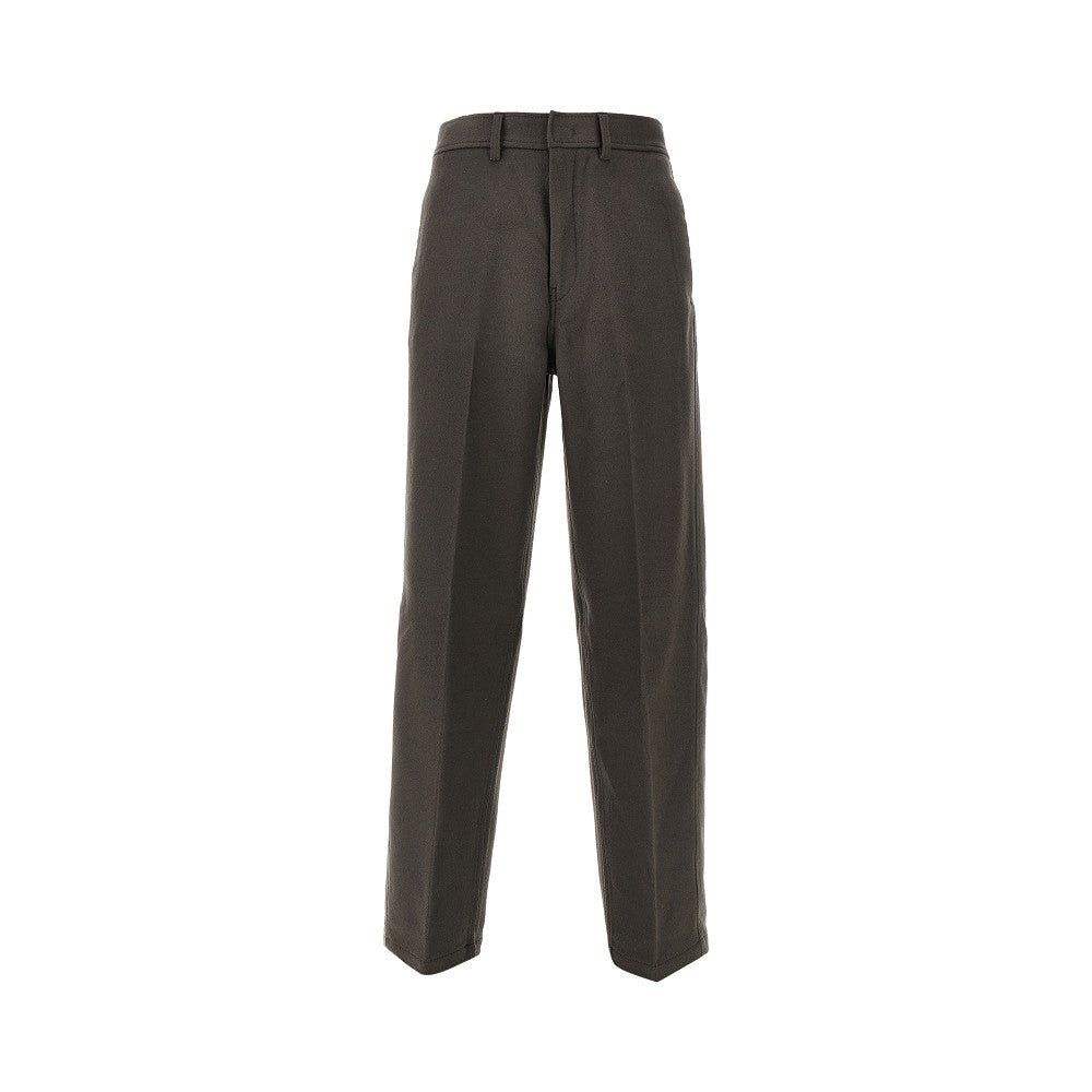 Wool and cashmere-blend wide-leg pants