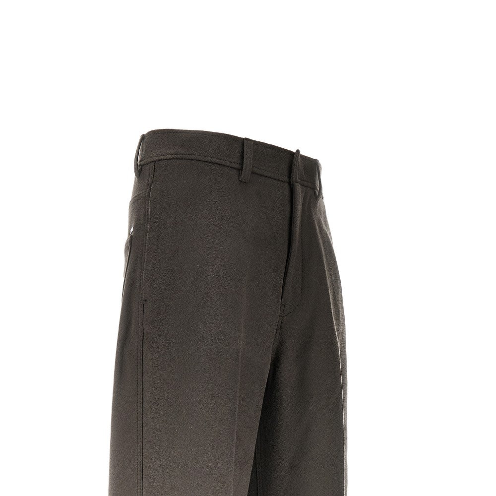 Wool and cashmere-blend wide-leg pants