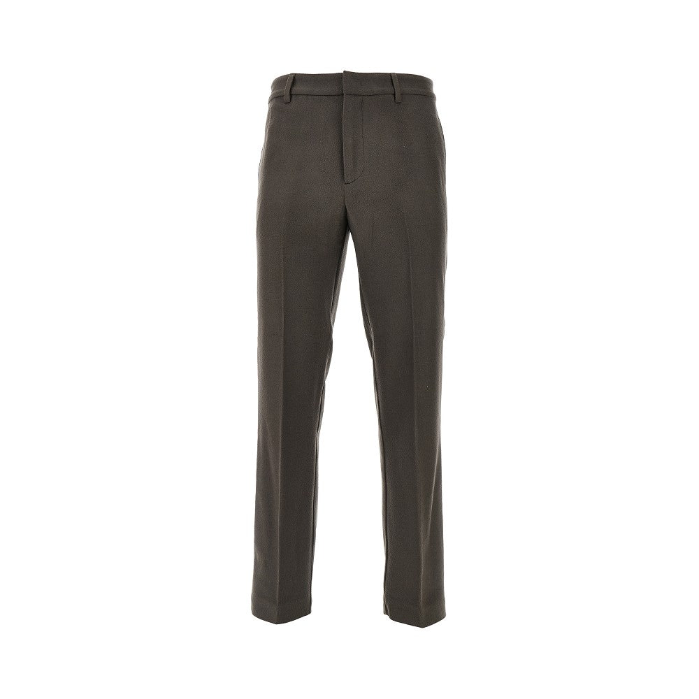 Wool and cashmere-blend chino pants