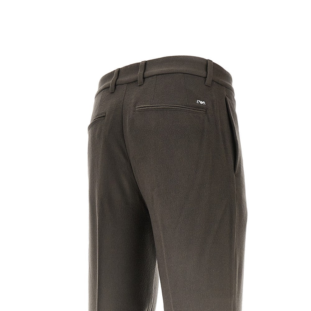 Wool and cashmere-blend chino pants
