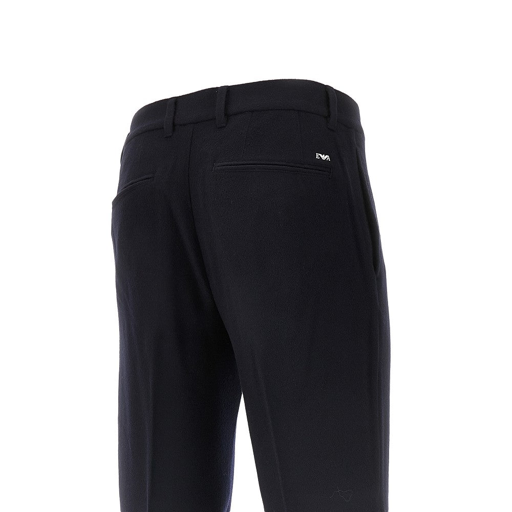 Wool and cashmere-blend chino pants