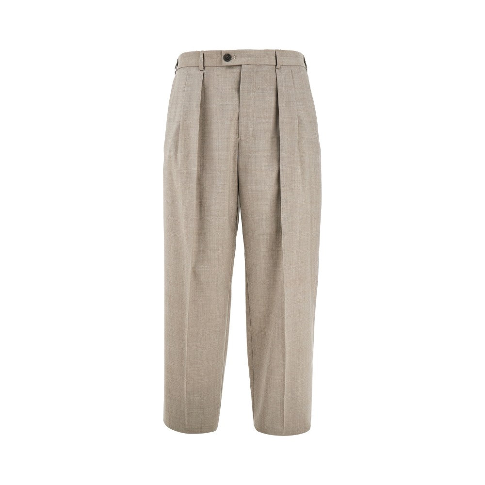 Pantalone con pince in lana