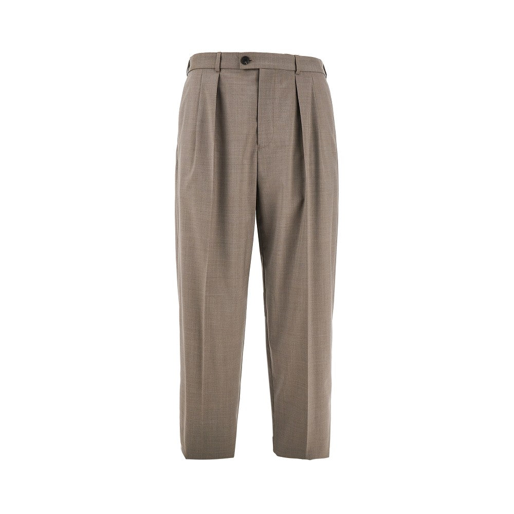 Pantalone con pince in lana