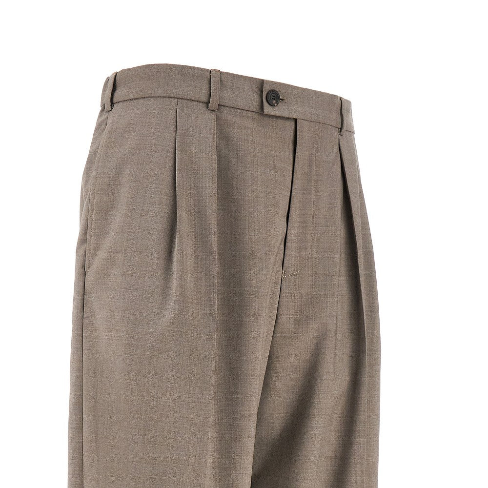 Pantalone con pince in lana