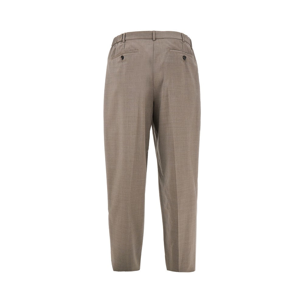 Pantalone con pince in lana