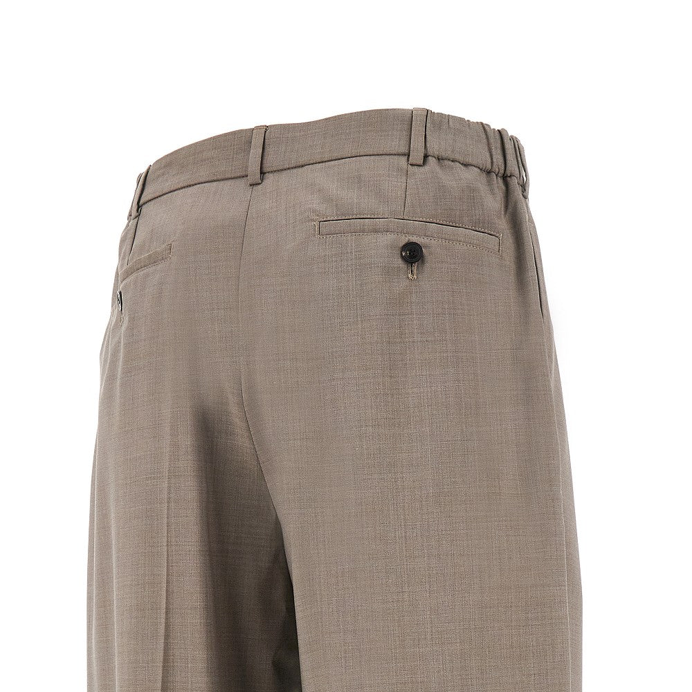 Pantalone con pince in lana