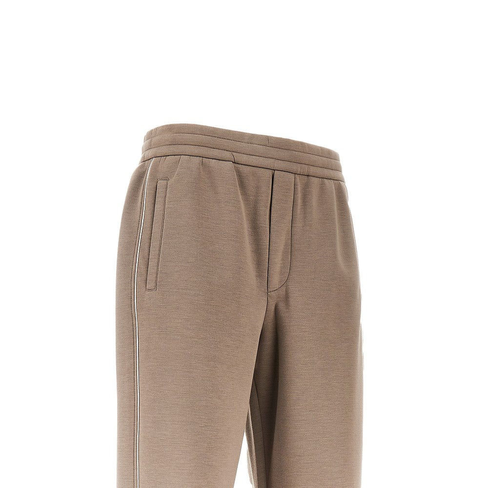 Double jersey pants with piping