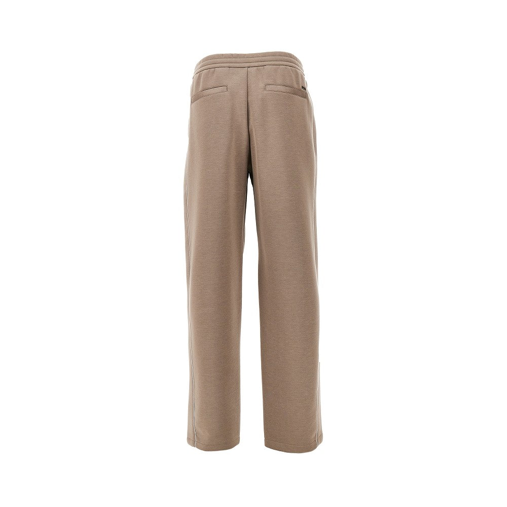 Double jersey pants with piping