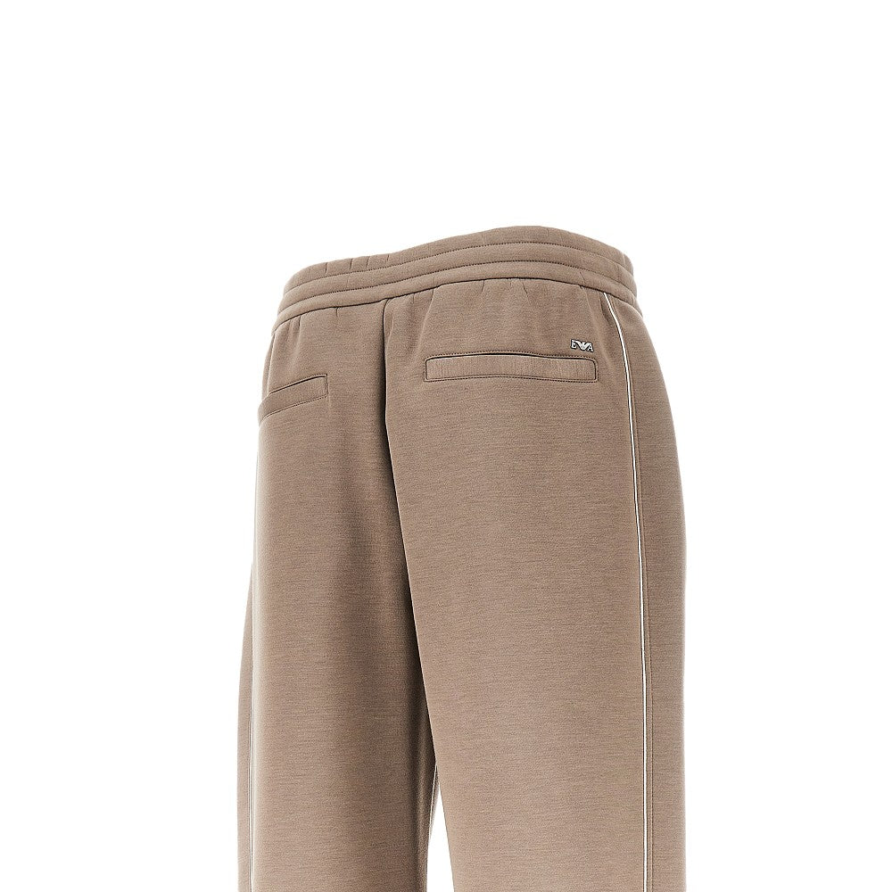 Double jersey pants with piping