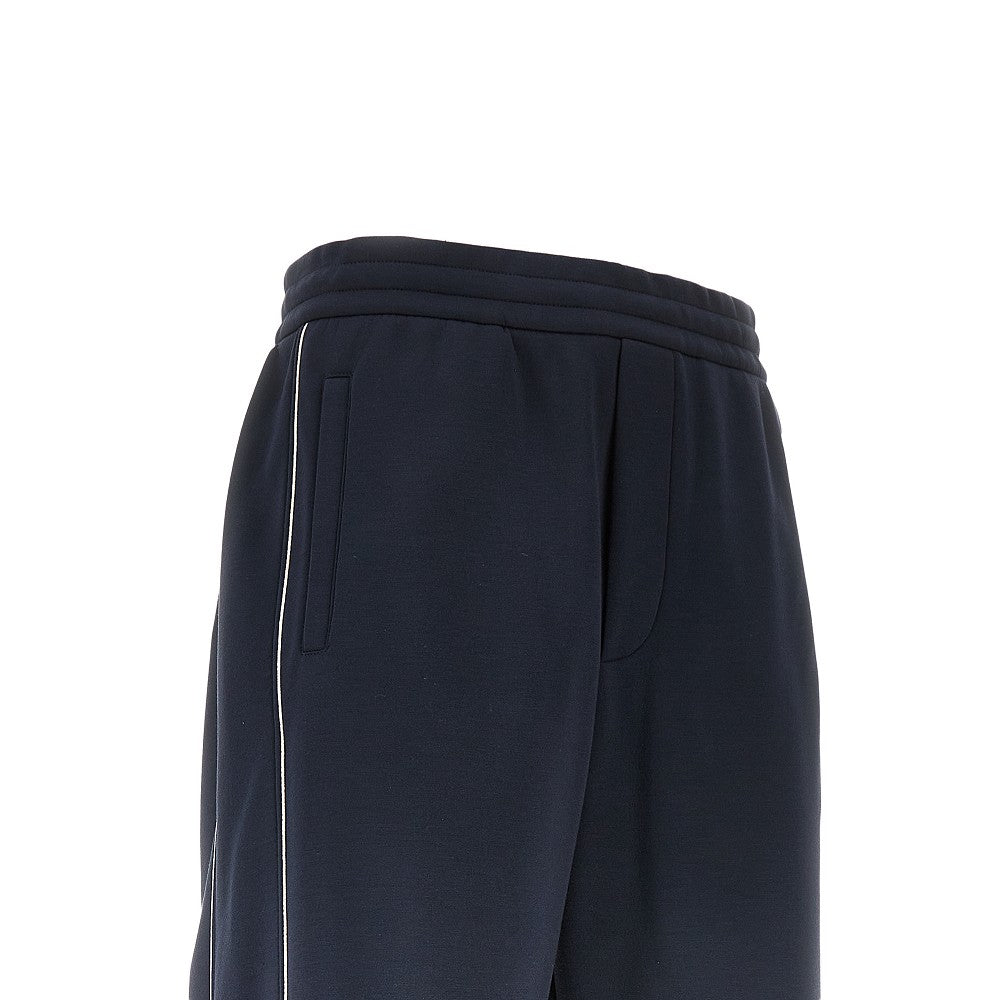 Double jersey pants with piping