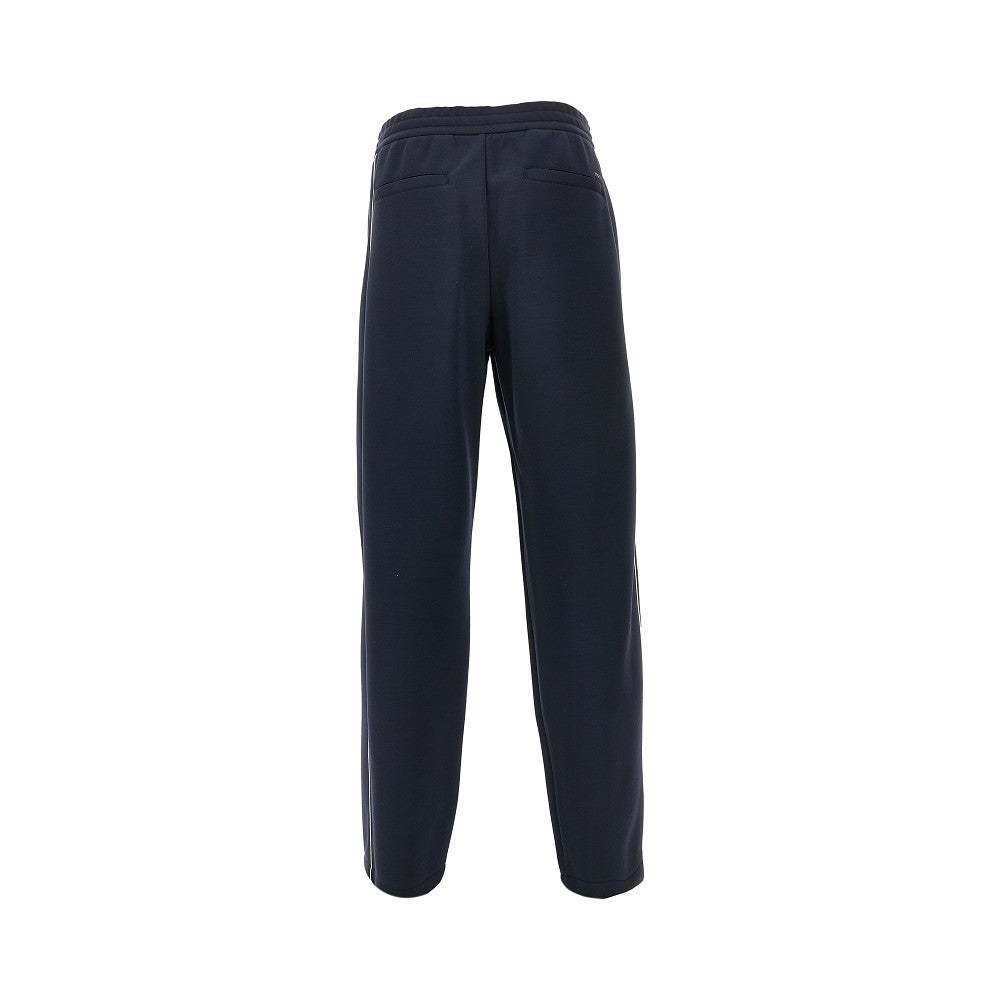 Double jersey pants with piping