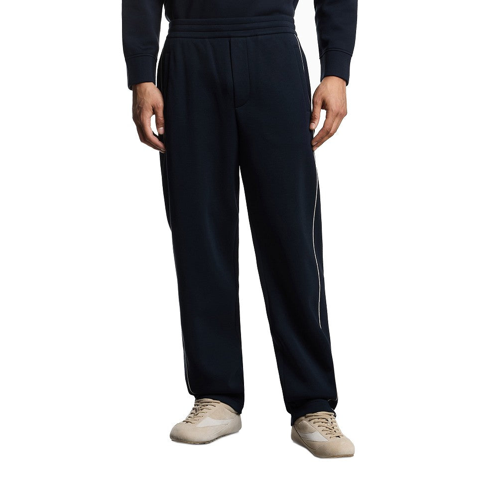 Double jersey pants with piping