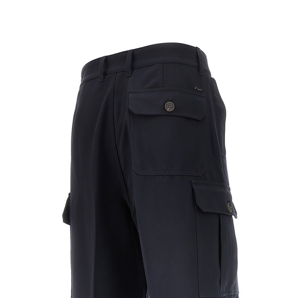 Stretch viscose-blend cargo pants