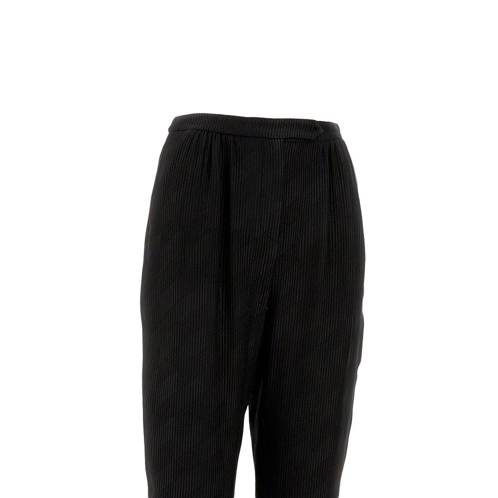 Pantalone con pinces in tessuto canneté