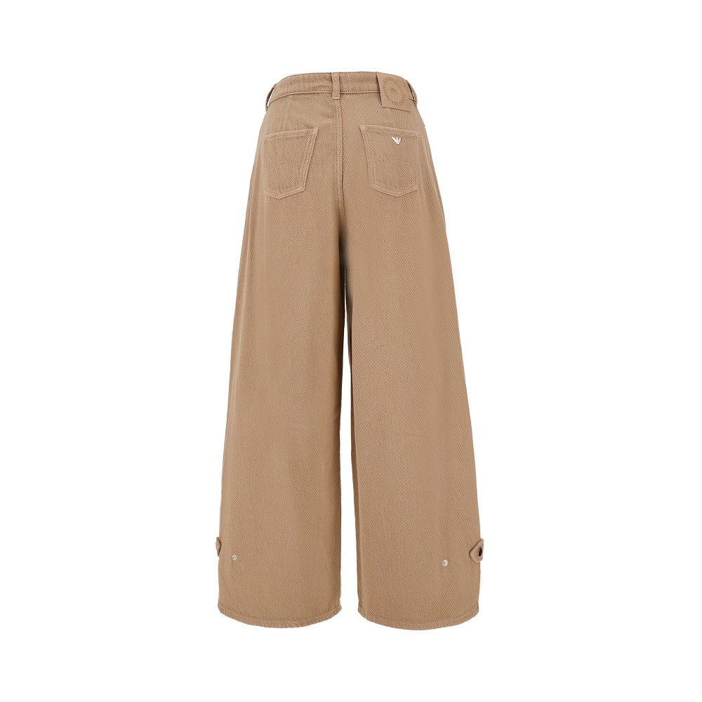 Pantalone Slouchy Fit in bull di cotone
