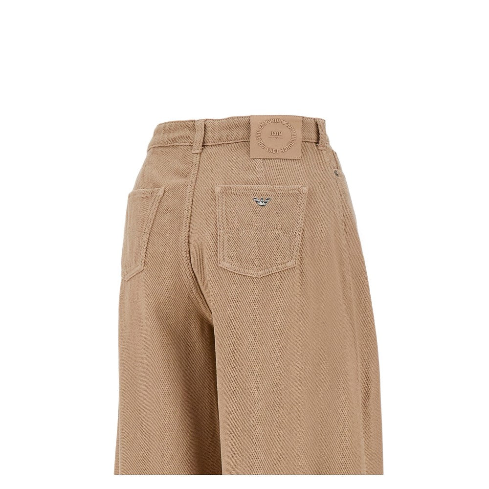 Pantalone Slouchy Fit in bull di cotone