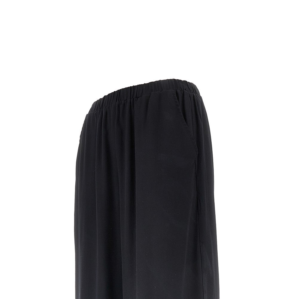 Pantalone in viscosa con inserto logato