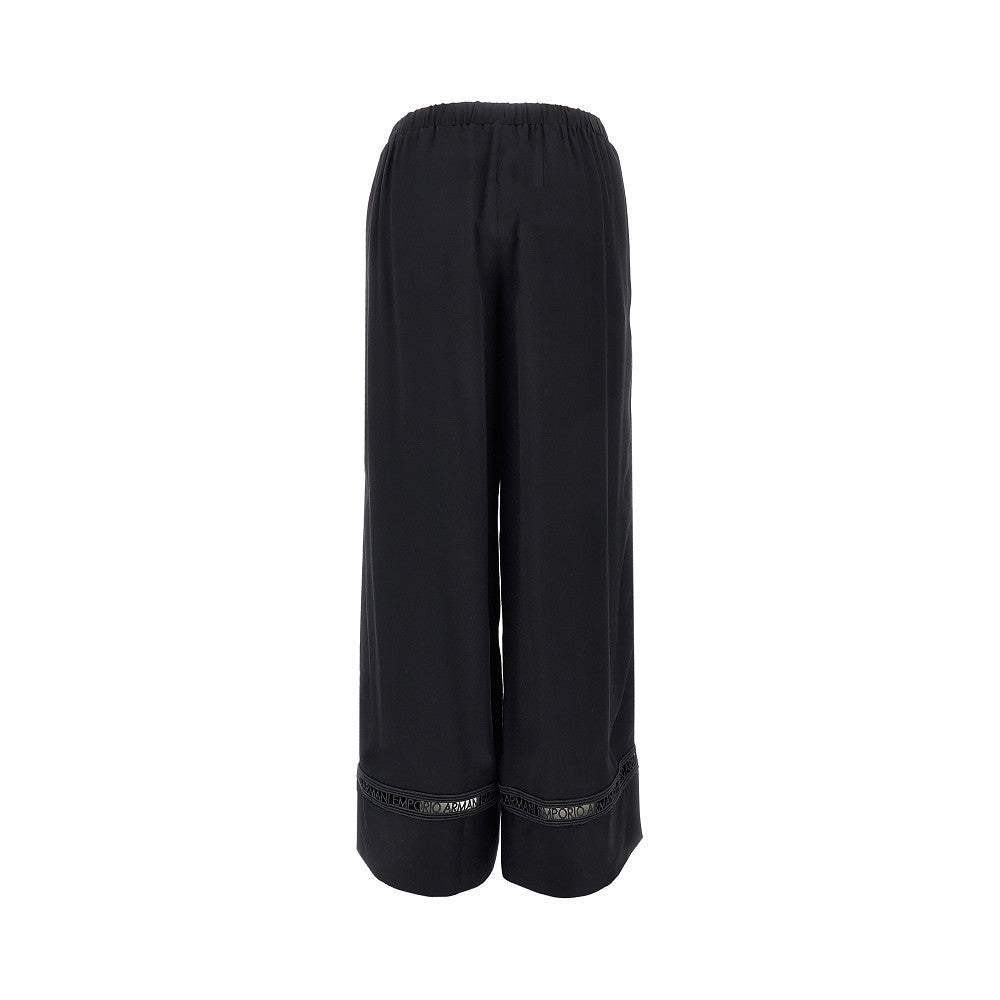 Pantalone in viscosa con inserto logato