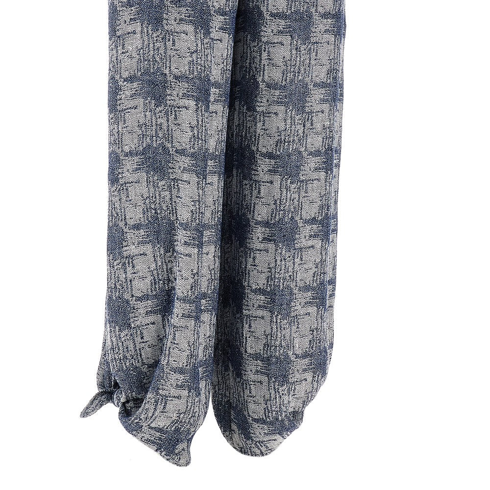 Pantalone in misto lino check