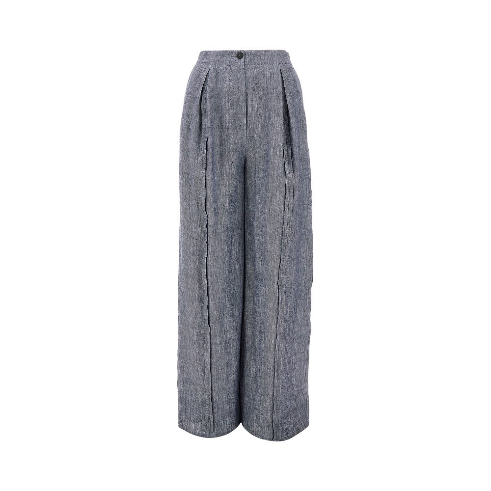 Linen pants with darts