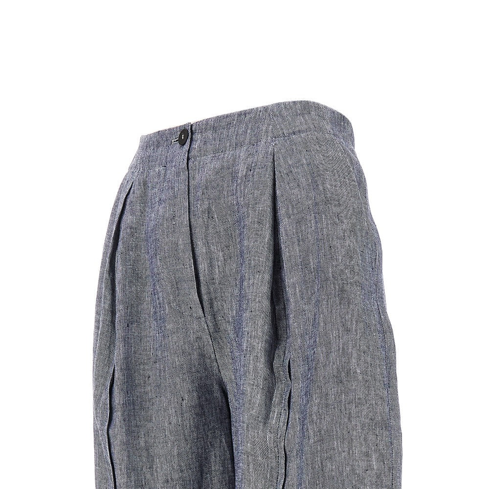 Linen pants with darts