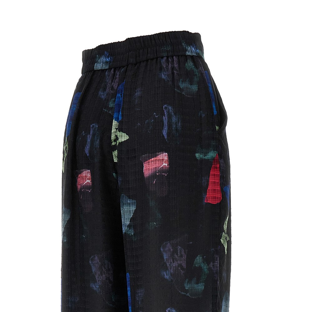 Pantalone in misto seta jacquard