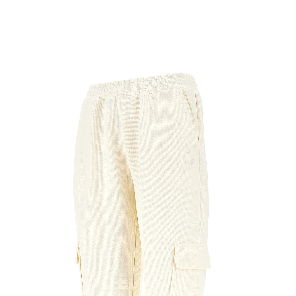 Cotton-blend loungewear cargo pants