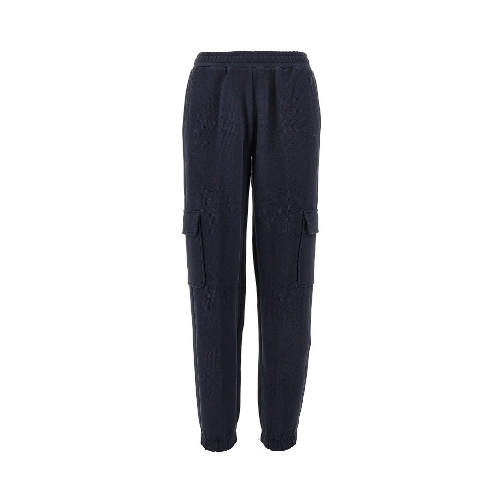 Cotton-blend loungewear cargo pants