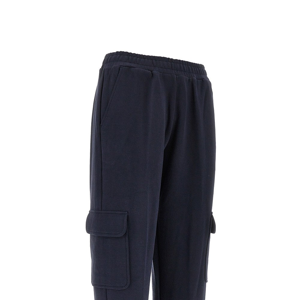 Cotton-blend loungewear cargo pants