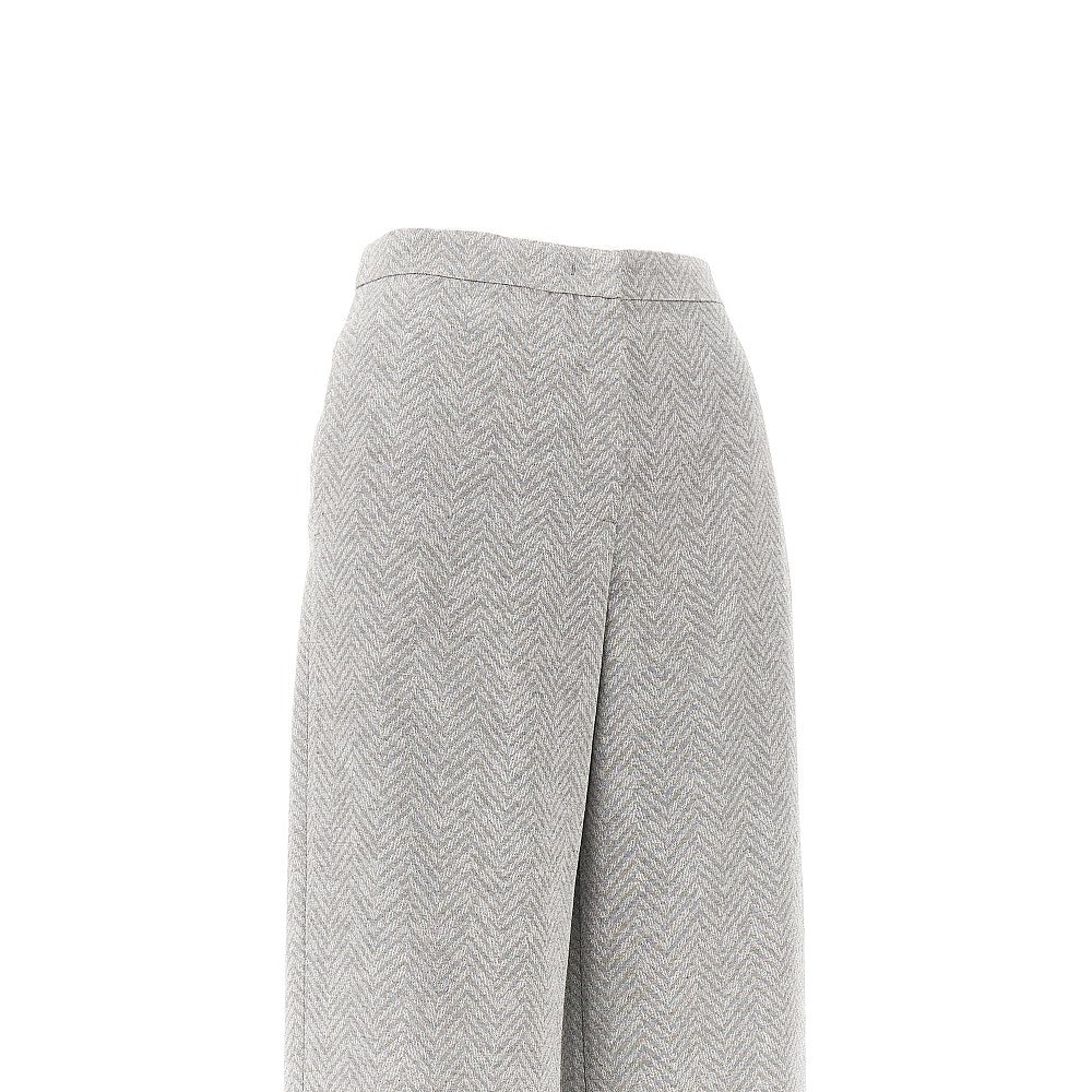Chevron viscose-blend pants