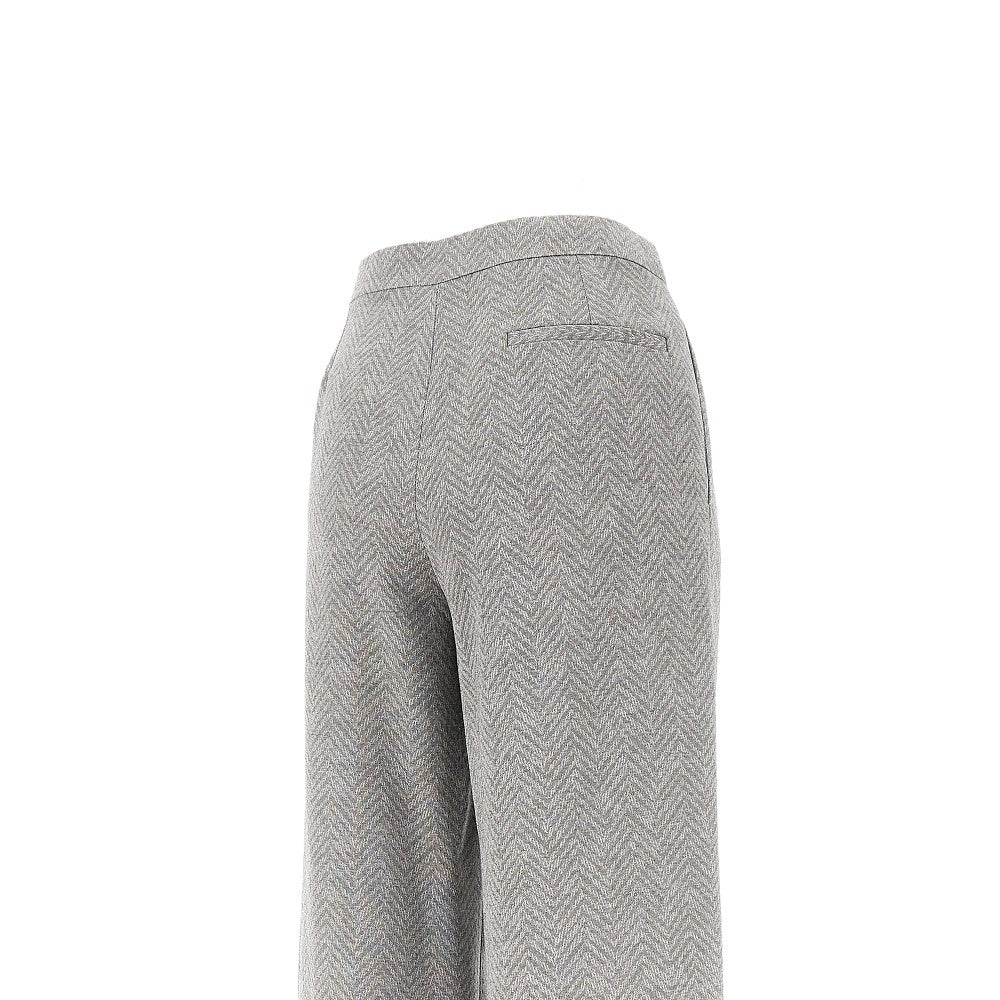 Chevron viscose-blend pants