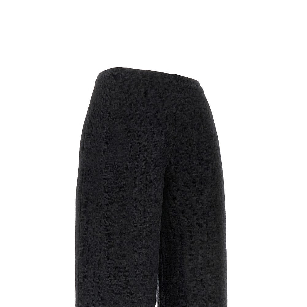 Pantalone palazzo in jersey goffrato